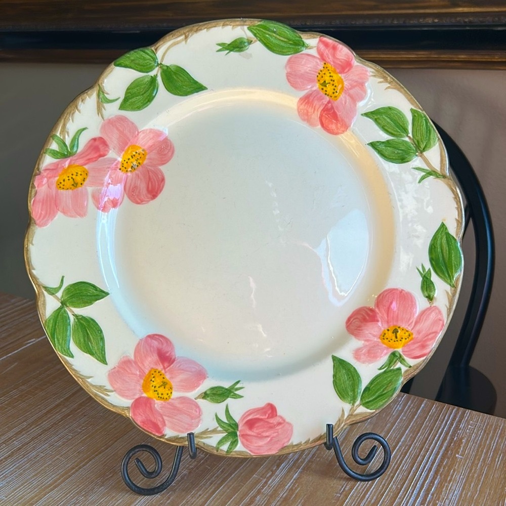 Franciscan Desert Rose Hand Painted Floral Stoneware Dinner Plate